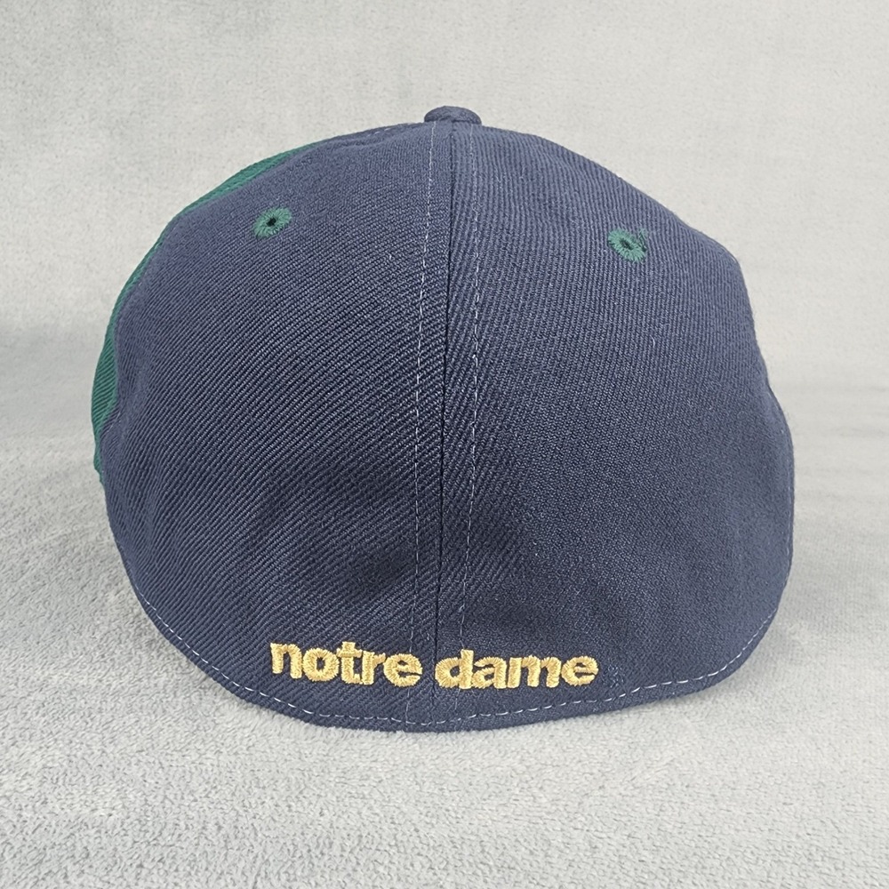 Vintage Notre Dame Fighting Irish Hat Size 8 Shamrock Twins Enterprise Fitted - Picture 6 of 7